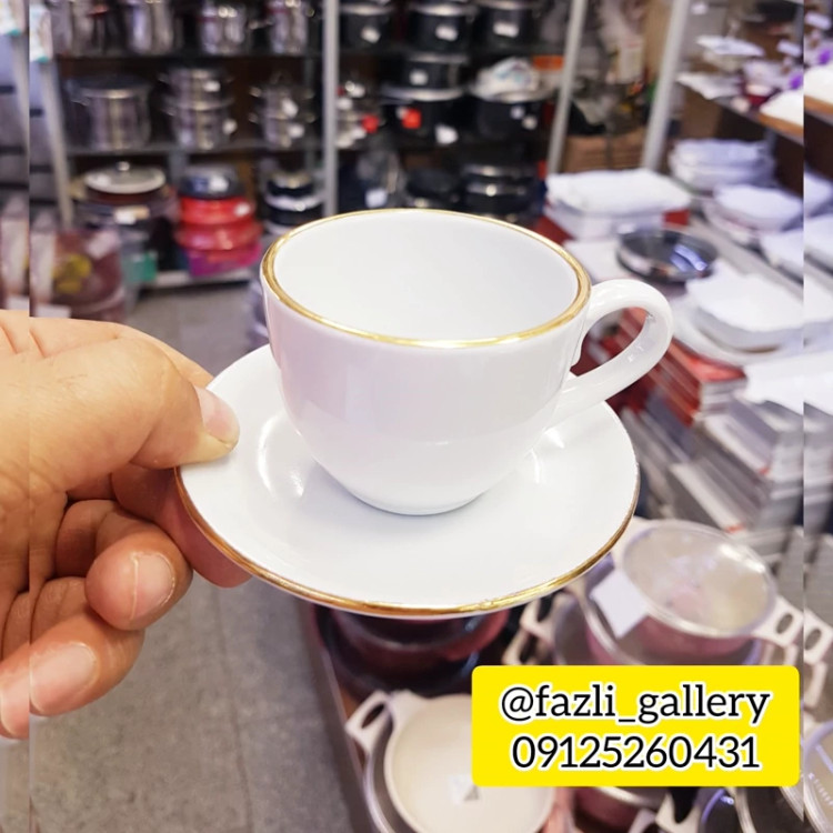 قهوه خوری چینی لب طلا