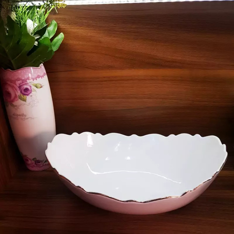 کاسه چینی لب طلا