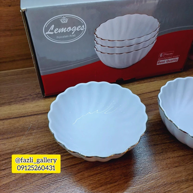 پیاله چینی لب طلا