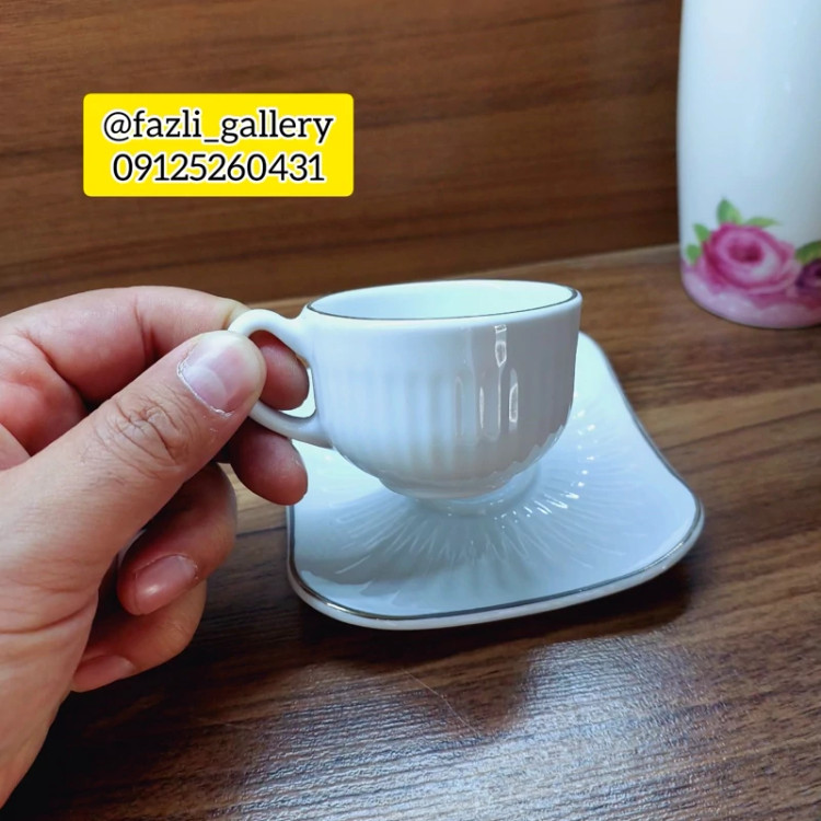 قهوه خوری چینی لب طلا