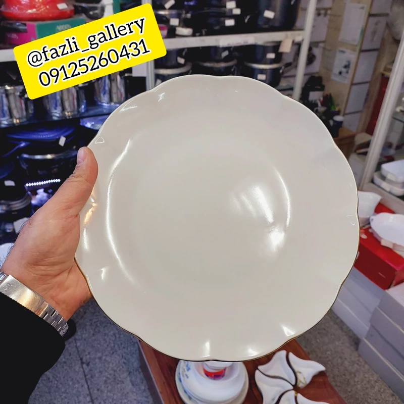 بشقاب پلو نیلوفری چینی مقصود