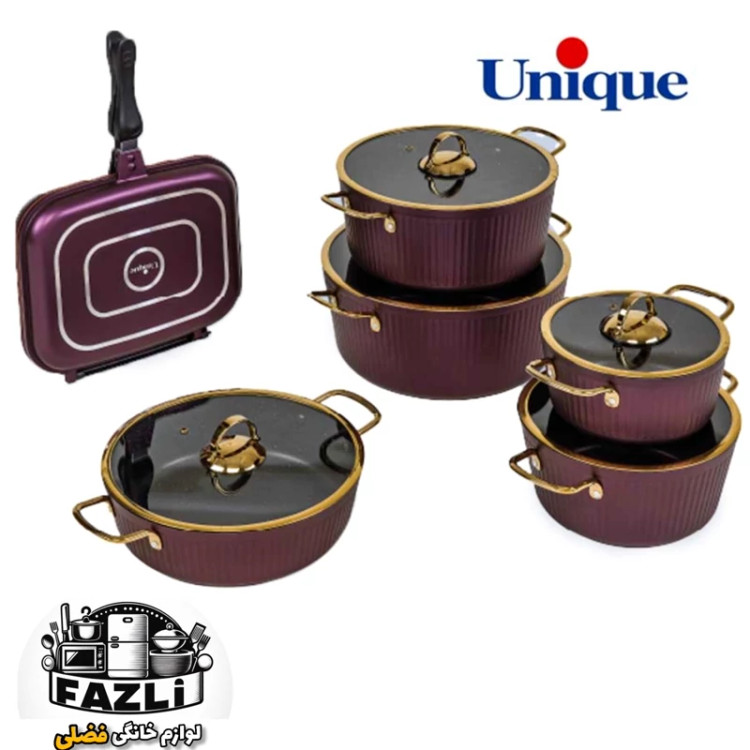 سرویس قابلمه فلورانس یونیک رنگ بادمجانی