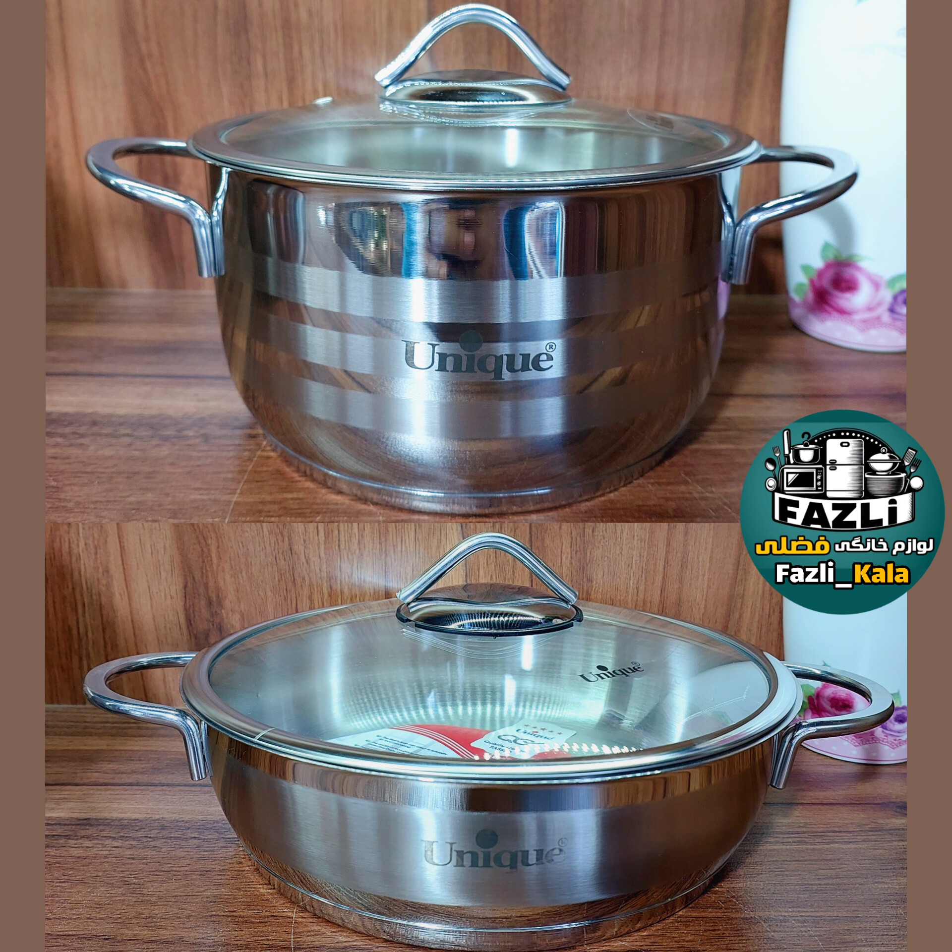 سرویس قابلمه استیل ۸پارچه یونیک ۹۹۰۰