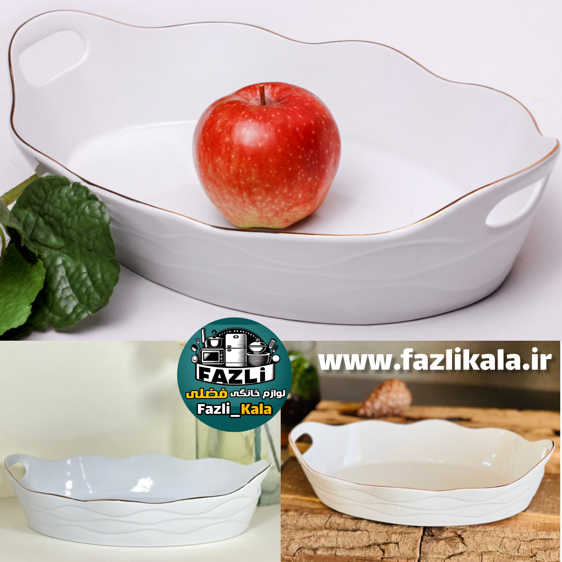 مرغ خوری چینی لب طلا