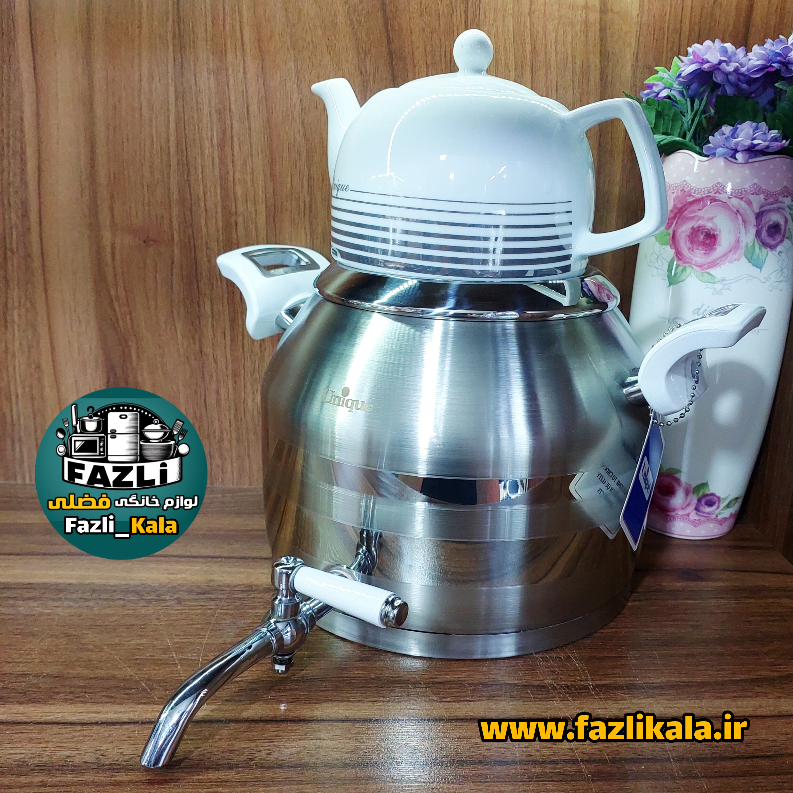 کتری قوری استیل گرد