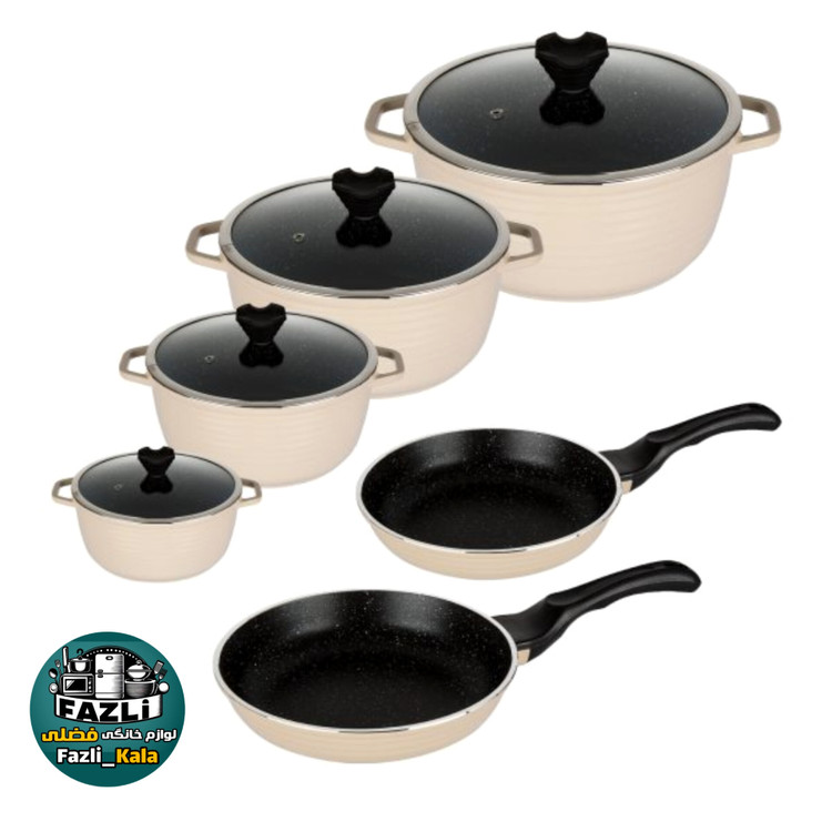 سرویس قابلمه عروس رنگ کرم