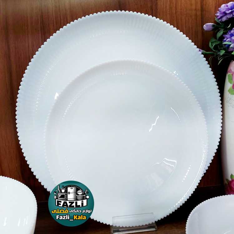سرویس آرکوپال سفید ساده قالب گرد گلدن اوپال
