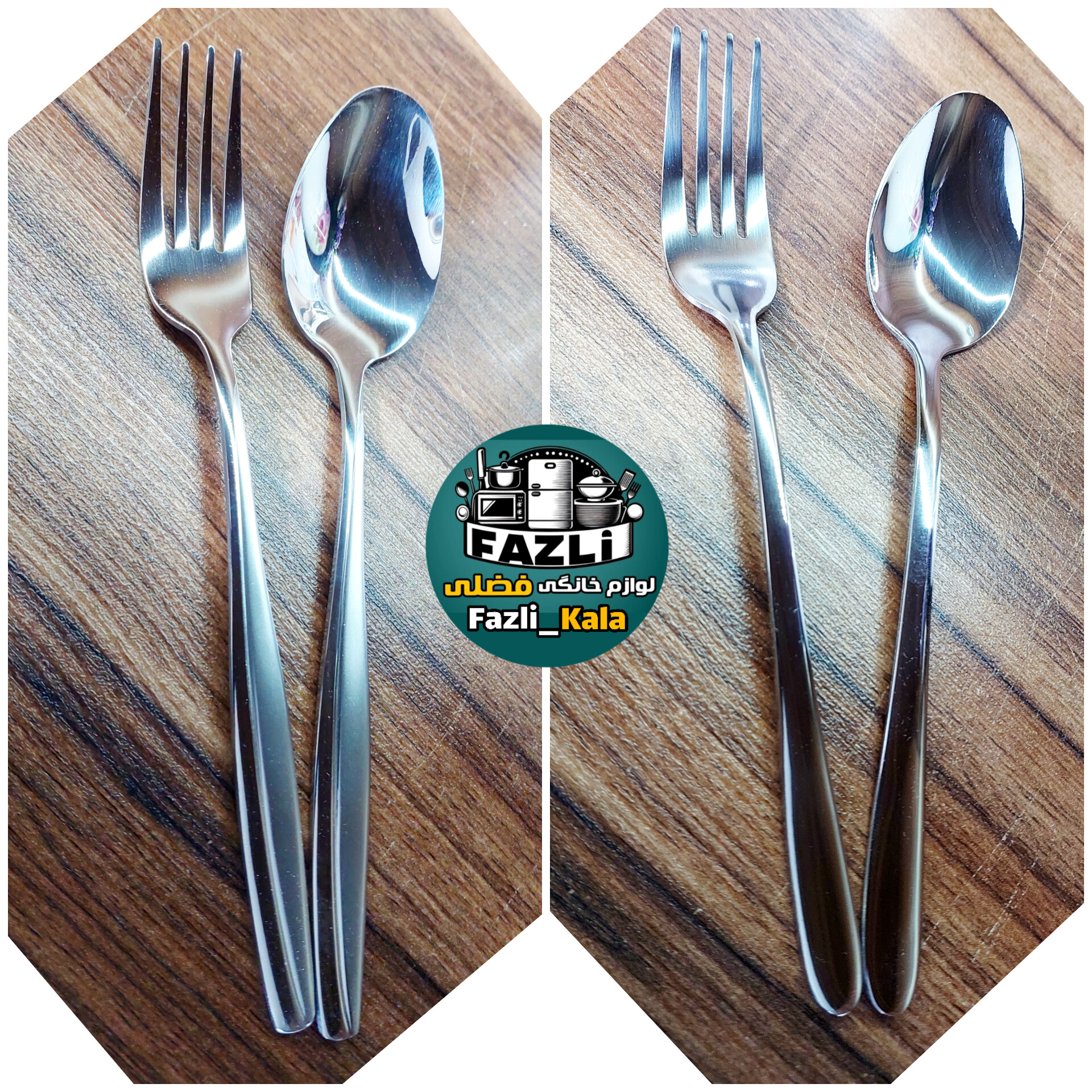 قاشق و چنگال استیل یونیک