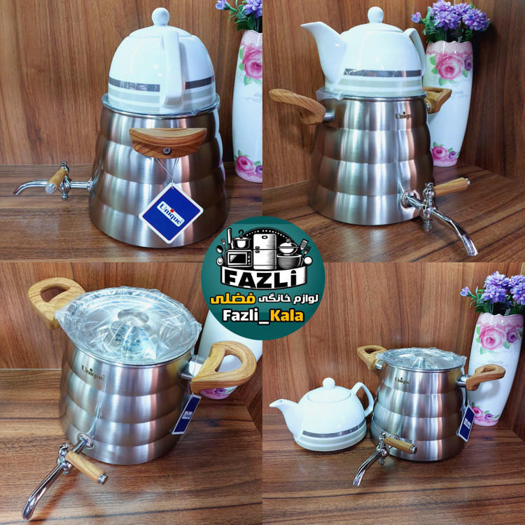 کتری قوری یونیک دسته چوب