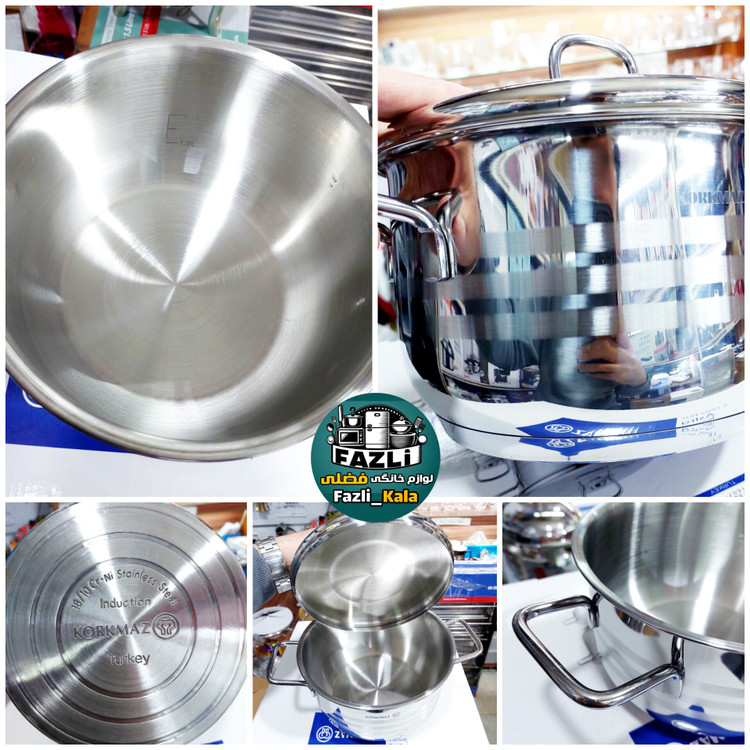 سرویس قابلمه استیل ۱۲ پارچه کرکماز ترکیه