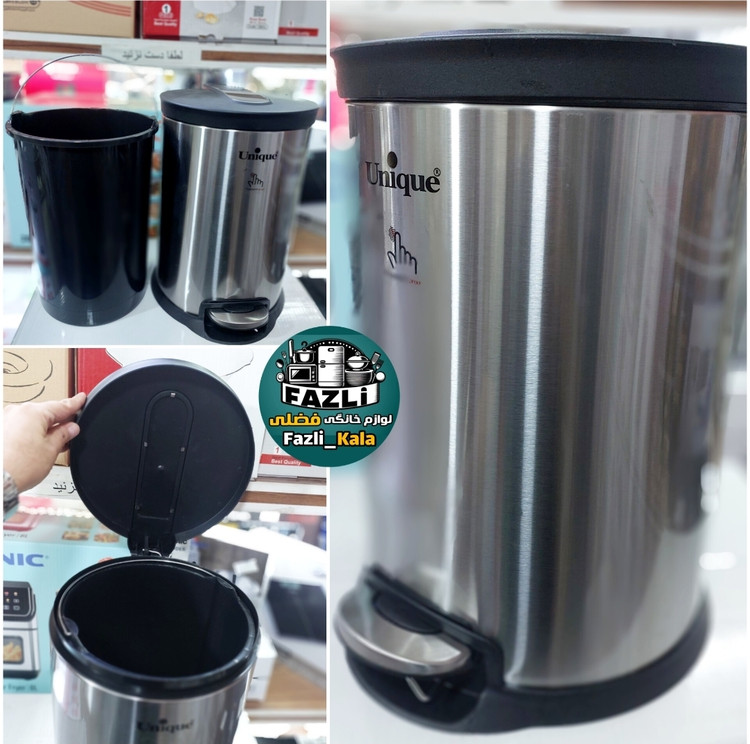 سطل زباله ۱۴ لیتری یونیک استیل